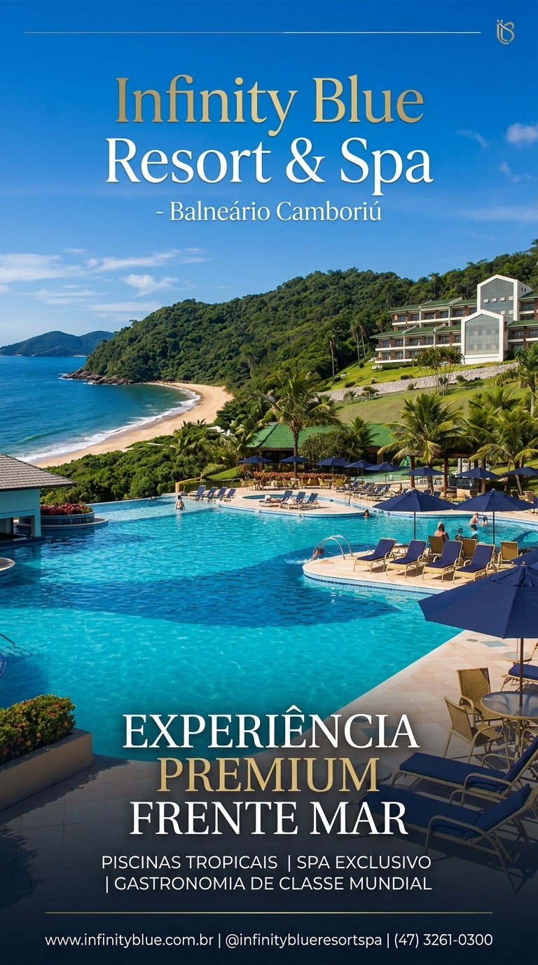 Infinity Blue Resort & Spa entre o mar e a Mata Atlântica em Balneário Camboriú