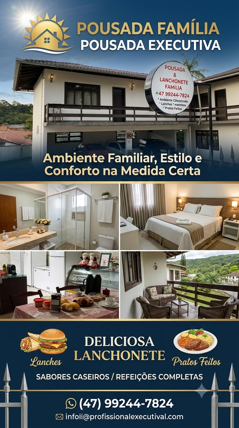 Arte oficial da Pousada Família & Executiva em Blumenau